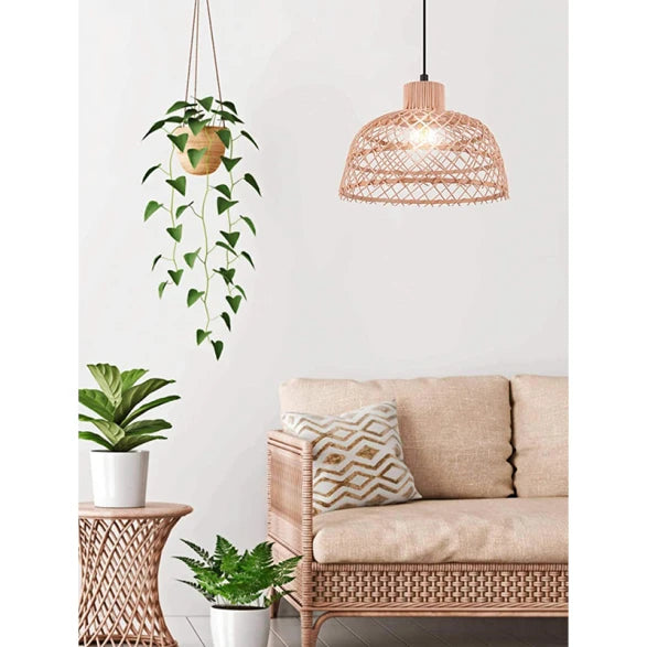 Colgante de Varillas en Madera Tipo Mimbre