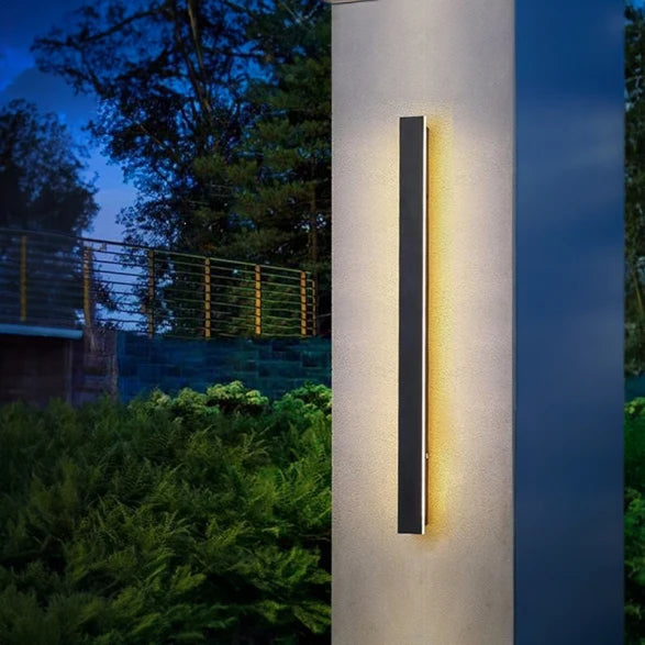 Aplique Pared Rect. Negro Luz Indirecta 30W 1m