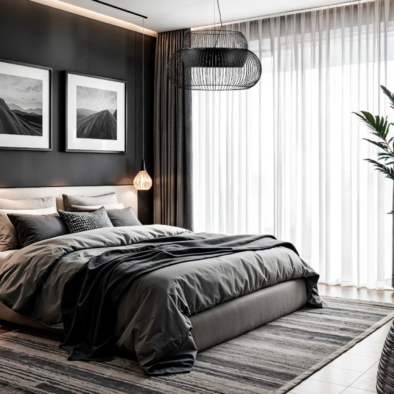 Artefacto colgante decorativo Sabina en color negro