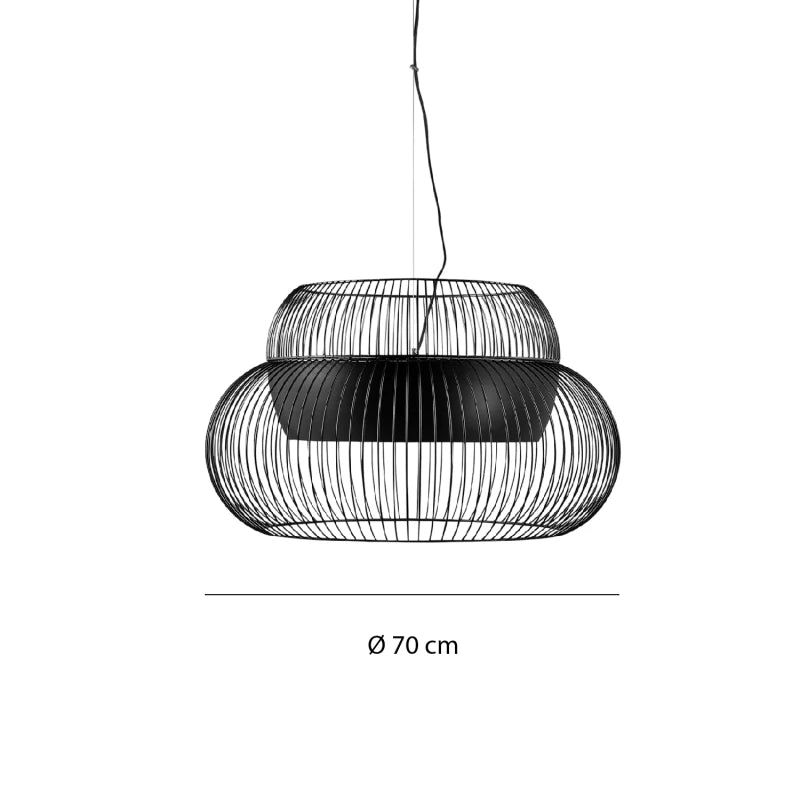 Artefacto colgante decorativo Sabina en color negro
