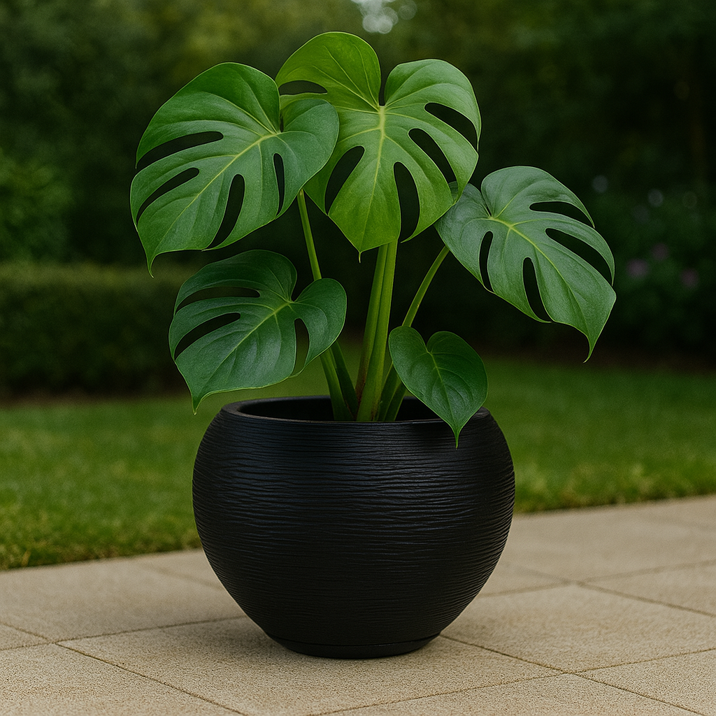 MACETA 27X24CM FLORENCA SISAL NEGRO