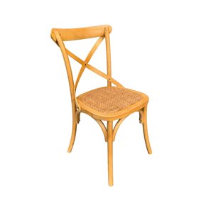 SILLA CROSS madera/rattan claro 46×42×87?cm