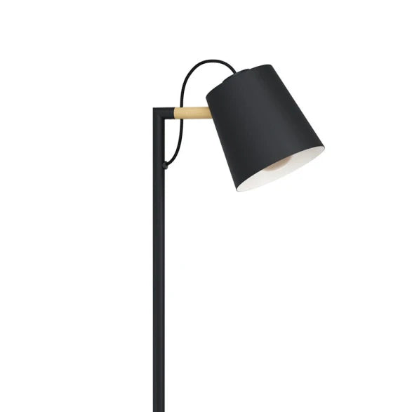 Portátil de Pie Acero Negro/Madera