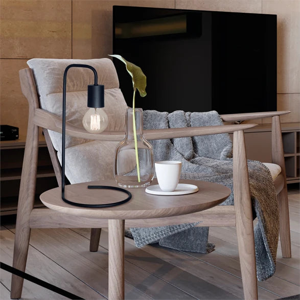 Portátil de Mesa Barral Círculo Negro 1xE27 420mm