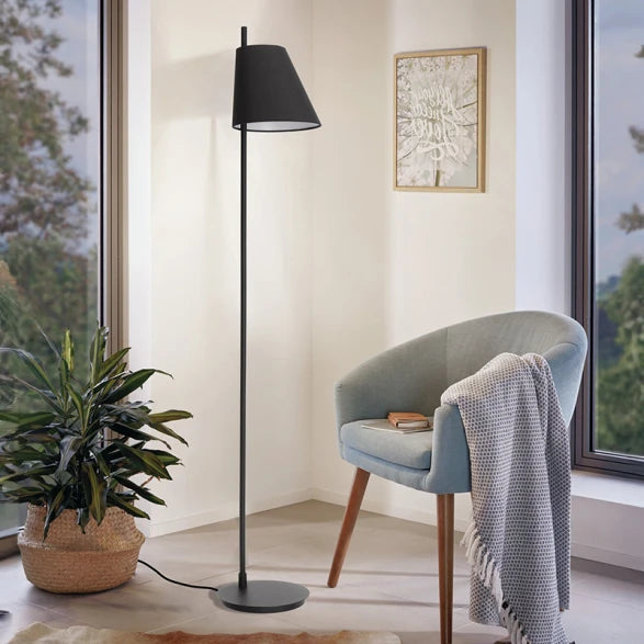 Portátil de Pie Acero Negro con Pantalla