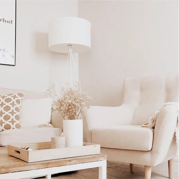 Portátil de Pie Metal Blanco E27