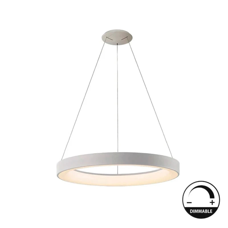 COLGANTE LED PRESTON Ø60CM DIMERIZABLE - BLANCO