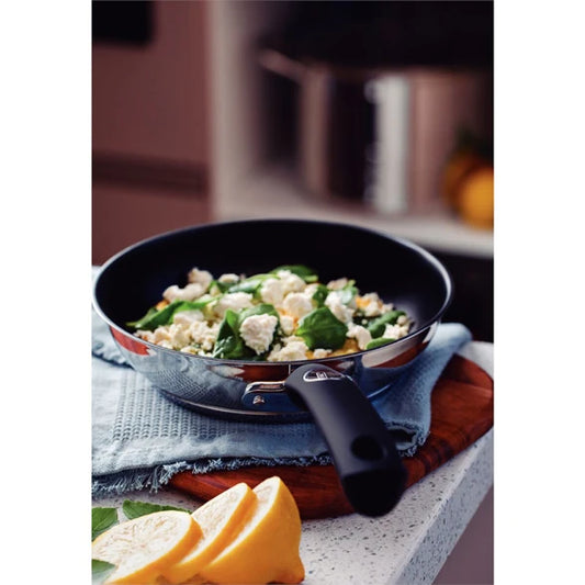 SARTEN Ø24CM. INOX. ANTIADHE. "SOLAR SILICONE"