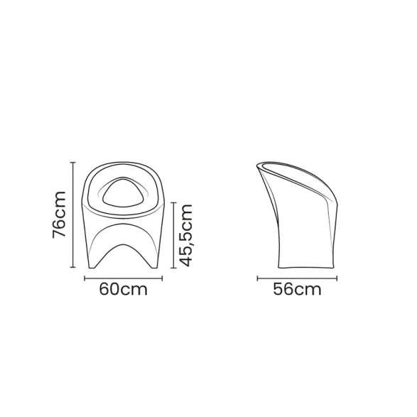 SILLON DE POLIETILENO "JET" GRAFITO