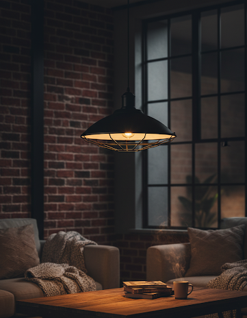 ARTEFACTO COLGANTE CAMPANA DECORATIVA DENVER - NEGRA